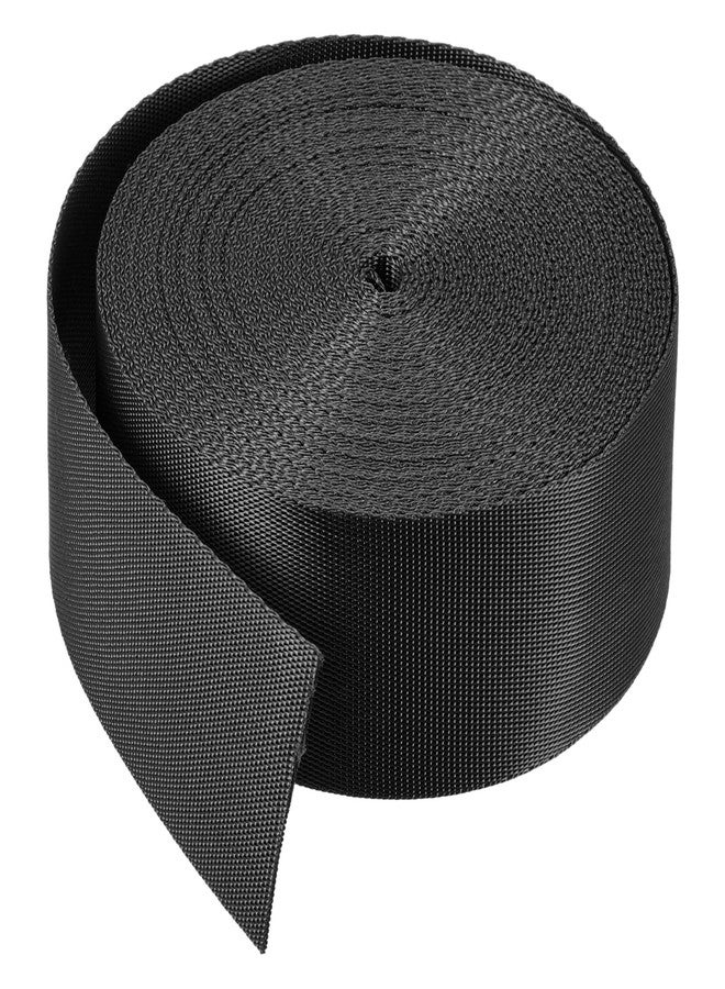 BASRI Nylon Webbing Strap, 10 Metres, 1 inch/1.5 inch/2 inch Width, 0.7 mm Thickness (Black, 2 inch) - Image 1
